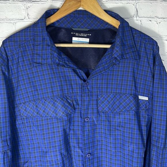 Columbia Men’s Silver Ridge Plaid  Long Sleeve Fishing Shirt XL Omni Shade - Picture 2 of 9